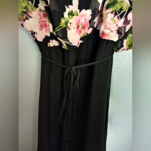 Mlle Gabrielle Popover Floral Mini Dress Size L - Picture 3 of 5